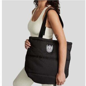 NWT Victoria’s Secret Pink Women's Black Puffer Winter Tote Bag